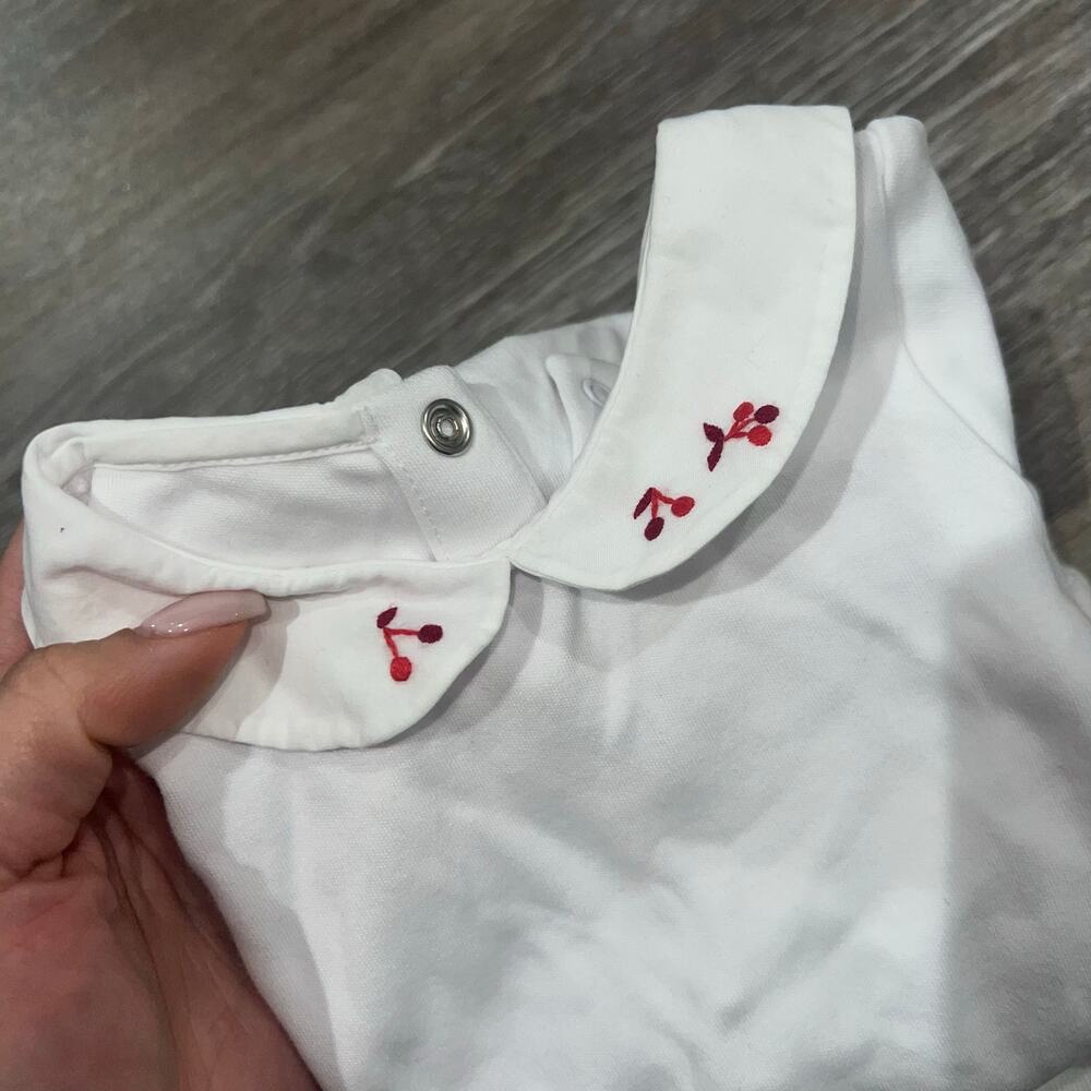Jacadi Paris Baby Girl Collared Onesie 3-6 months - Picture 3 of 6